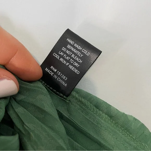 Current Air Anthropologie Jacquard Pleated Mini Skirt in Leaf Green - Picture 4 of 9